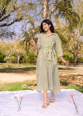 Urban Breeze Striped Shirt Dress